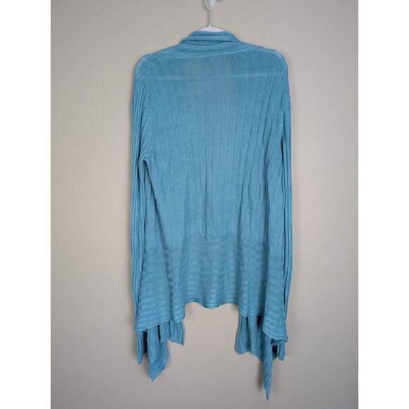 Krimson Klover 100% Linen Draped Open Front Cardigan Sweater XL - Picture 7 of 10